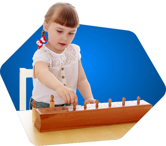 Girl playing at Montessori Preschool Abbotsford